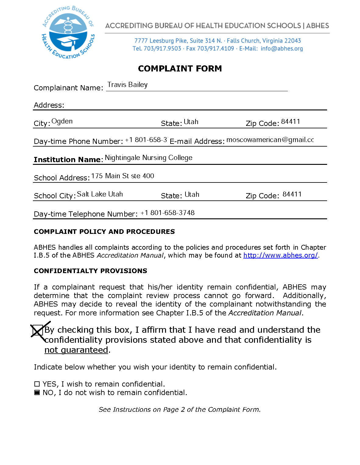 ABHES Complaint Form 2018 Page 1.png